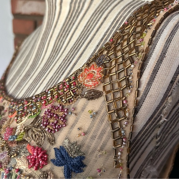 Sportmax Defile Plaid Beaded Sleeveless Mini Dress Sz 10 US - Picture 10 of 14